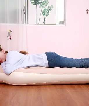Opblaasbaar Zwangerschapskussen – Comfort Matras met Buikuitsparing 170x65 cm