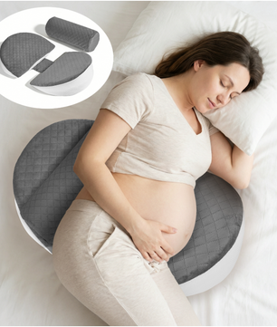 Memory Foam Zwangerschapskussen – Verstelbaar Zijslaper Body Pillow met Koelhoes