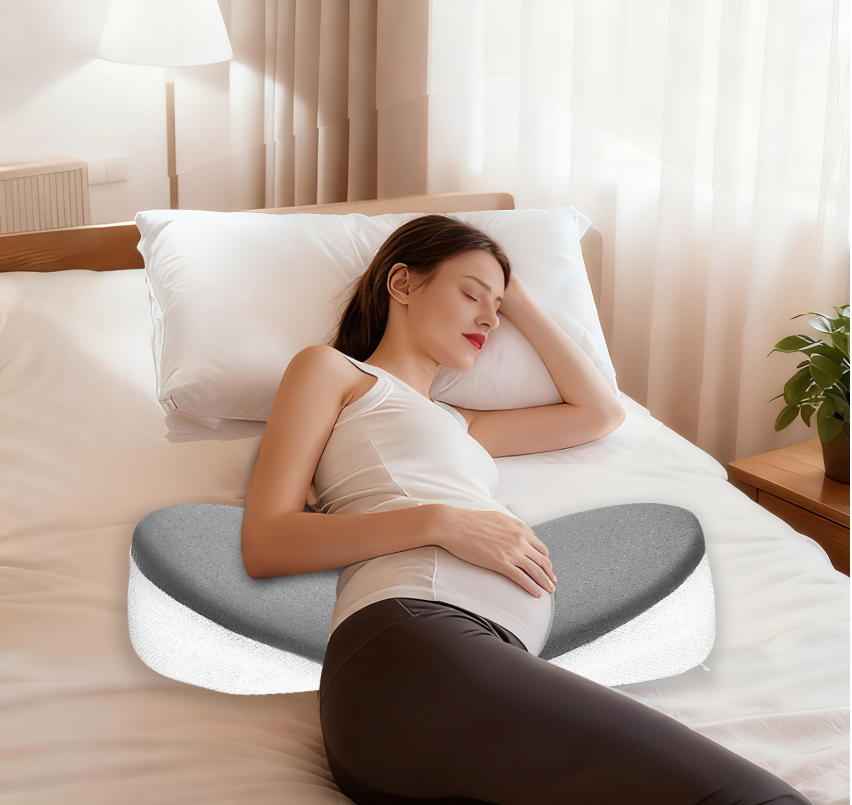 Memory Foam Zwangerschapskussen – Verstelbaar Zijslaper Body Pillow met Koelhoes