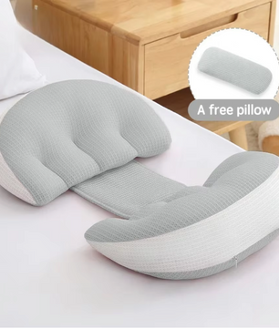Zwangerschapskussen met Extra Steunkussen – Body Pillow met Lendensteun