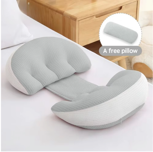 Zwangerschapskussen met Extra Steunkussen – Body Pillow met Lendensteun