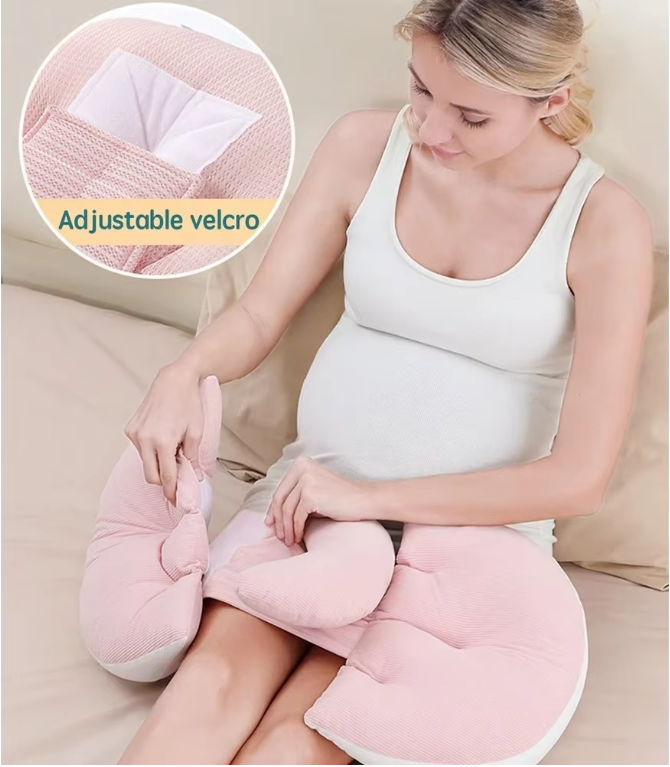 Zwangerschapskussen met Extra Steunkussen – Body Pillow met Lendensteun