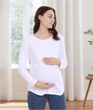 Voedingsshirt Lange Mouw – Zwangerschap en Borstvoeding T-Shirt