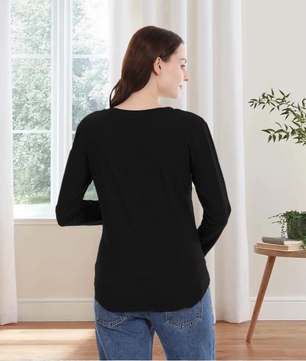 Voedingsshirt Lange Mouw – Zwangerschap en Borstvoeding T-Shirt