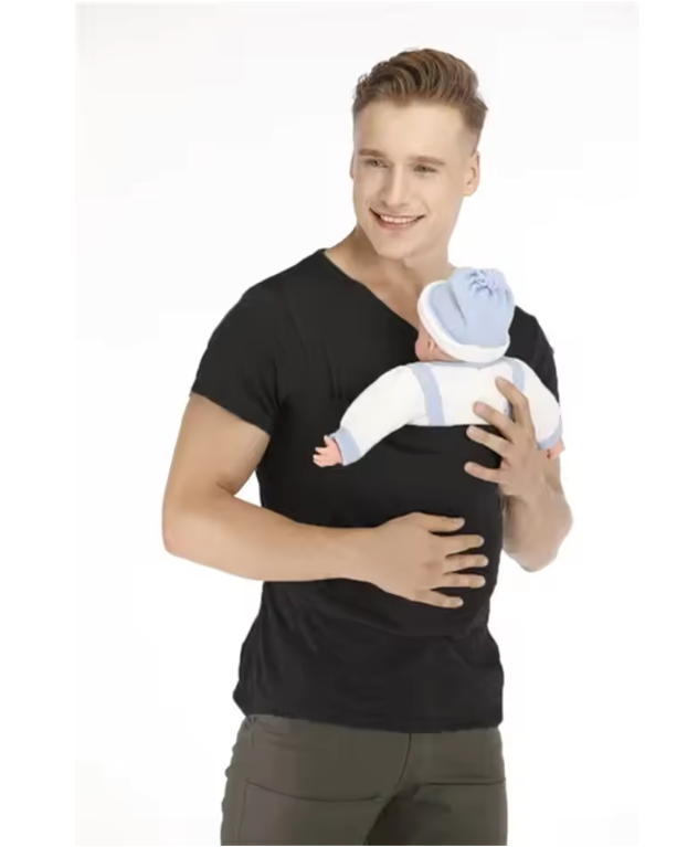 Kangoeroe Baby Draagshirt – T-Shirt met Veiligheidszak voor Baby