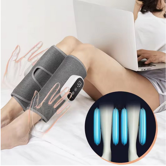 Elektrische Kuit- en Voetmassager met Luchtdruk – 3 Modi, Draadloos en Oplaadbaar voor Spierontspanning en Betere Doorbloeding