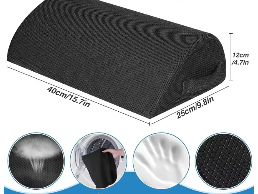 Ergonomische Voetsteun Onder Bureau – Memory Foam Voetkussen met Wasbare Hoes, Comfort en Ondersteuning