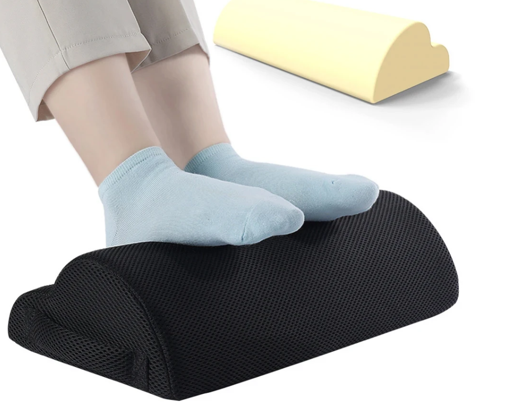 Ergonomische Voetsteun Onder Bureau – Memory Foam Voetkussen met Wasbare Hoes, Comfort en Ondersteuning
