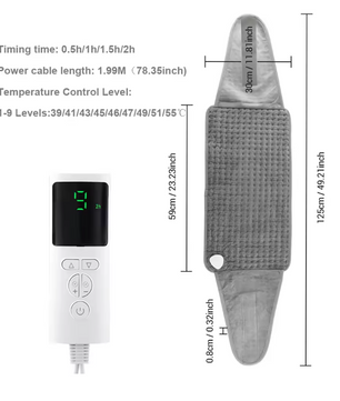 Elektrisch Warmtekussen 60×30 cm – Verwarmingspad met Timer en Temperatuurregeling voor Rug, Buik en Spieren