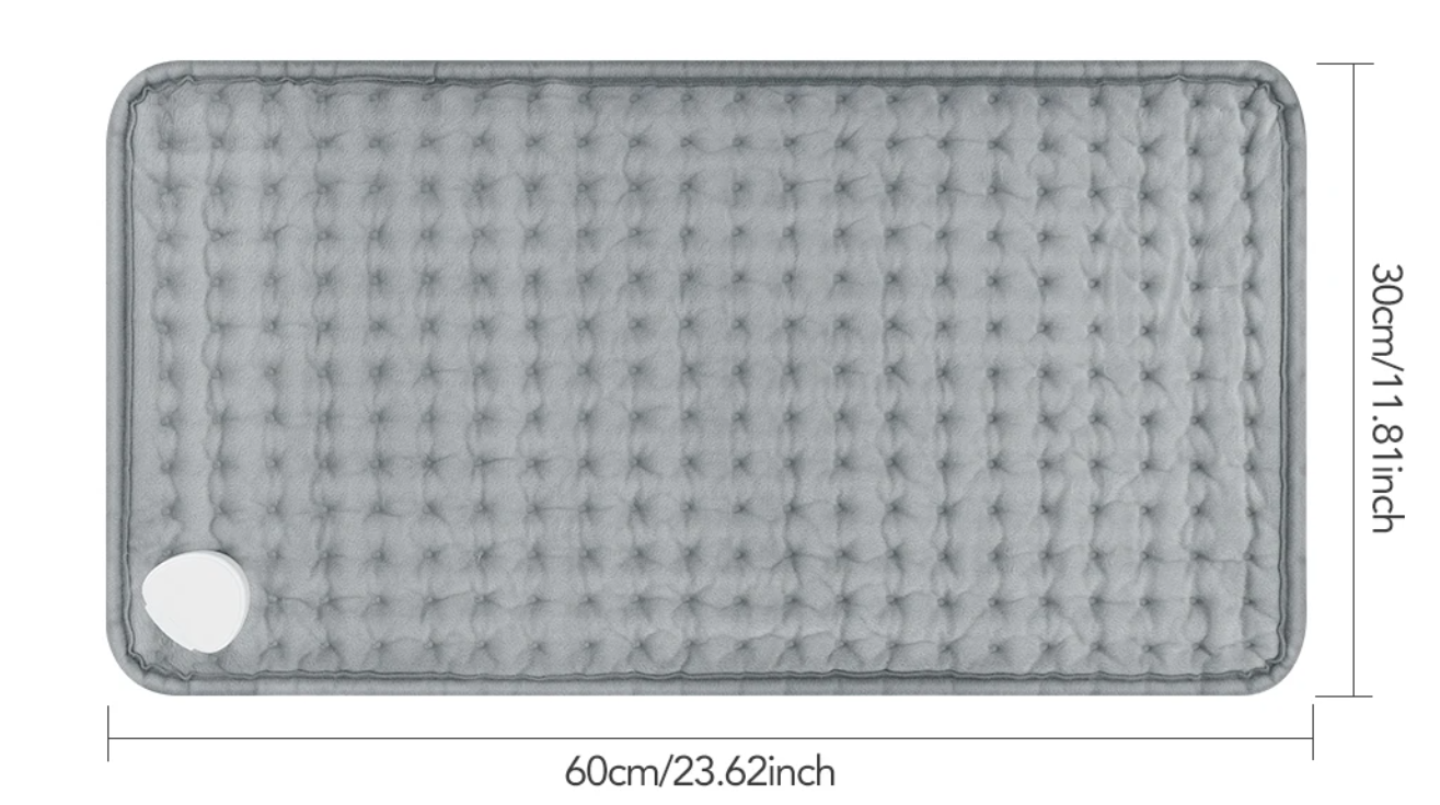 Elektrisch Warmtekussen 60×30 cm – Verwarmingspad met Timer en Temperatuurregeling voor Rug, Buik en Spieren