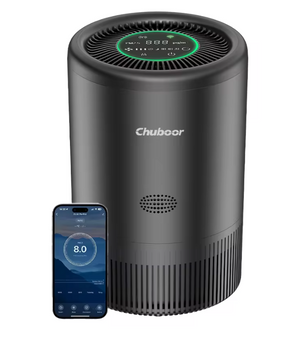 Slimme Luchtreiniger met HEPA Filter – App en Spraakbediening voor Thuis