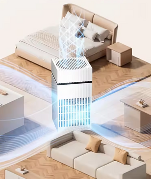 Luchtreiniger met HEPA Filter – Compacte Air Purifier tegen Rook en Geur