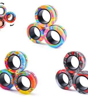 3x Magnetische Fidget Ringen – Stressverlagend Speelgoed Set