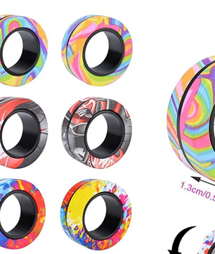 3x Magnetische Fidget Ringen – Stressverlagend Speelgoed Set