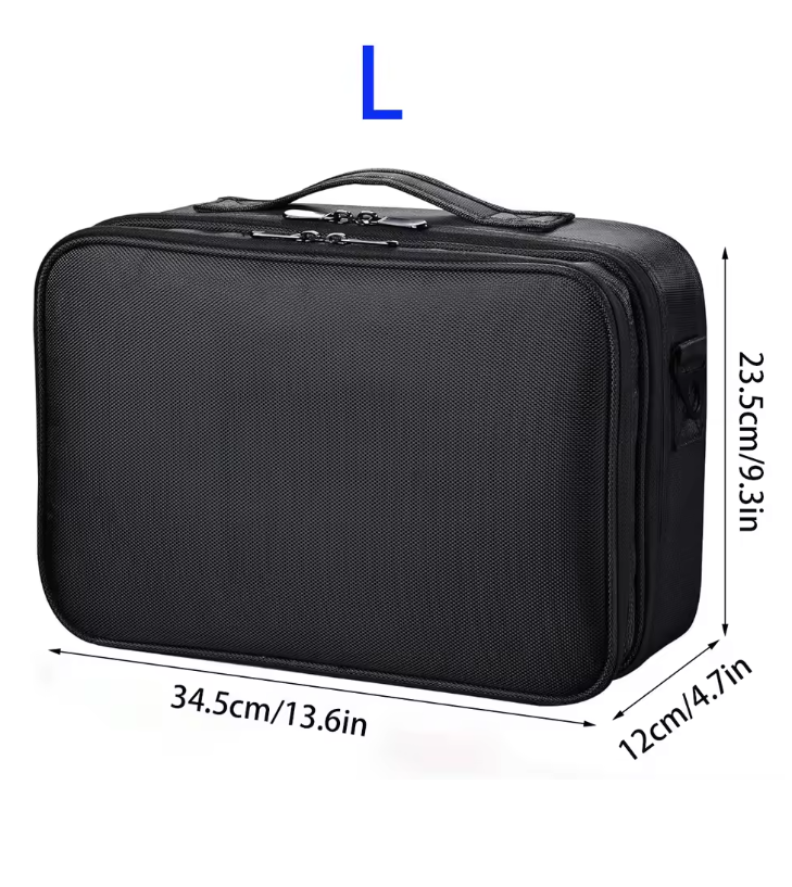 Make-up Organizer Reistas – Grote Capaciteit met Verstelbare Vakken en Schouderband