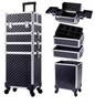 Make-up Trolley Koffer 4-in-1 – Cosmetica Reiskoffer met Wielen en Sleutel