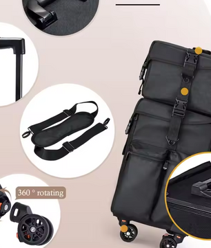 Make-up Trolley Tas met Wielen – Professionele Cosmetica Organizer Reistas
