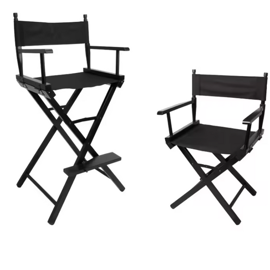 Opvouwbare Regisseursstoel van Massief Hout – Draagbare Canvas Make-up Stoel voor Studio en Outdoor Gebruik