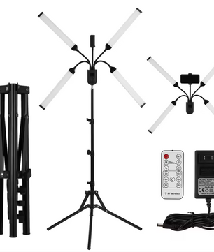 LED Tube Light Set met Statief en Telefoonhouder – Dimbaar Bi-Color Licht voor Streaming en Fotografie