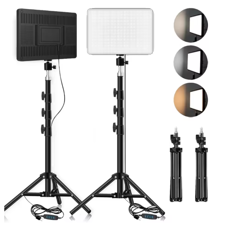 LED Videolamp met Statief – Verlichting voor Streaming, Fotografie en Videocalls
