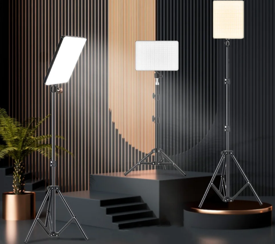 LED Videolamp met Statief – Verlichting voor Streaming, Fotografie en Videocalls