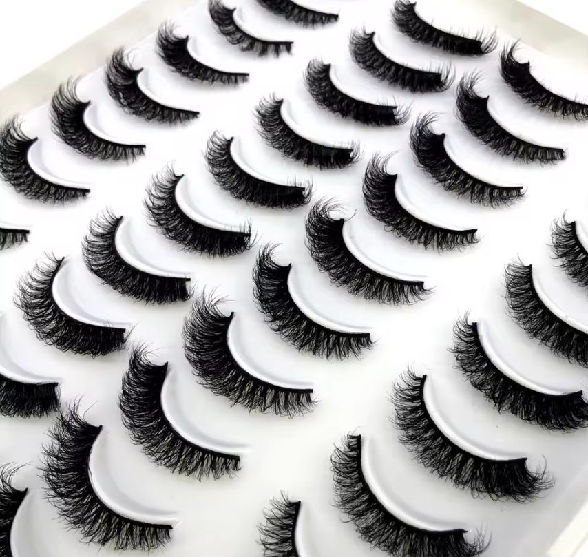 Set van 20 Paar Cat Eye Nepwimpers – 3D Fluffy Volume Wimpers met Natuurlijke Look