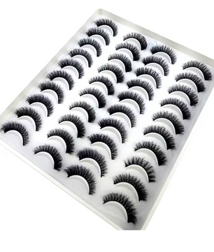 Set van 20 Paar Cat Eye Nepwimpers – 3D Fluffy Volume Wimpers met Natuurlijke Look