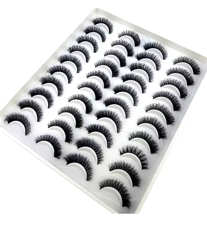 Set van 20 Paar Cat Eye Nepwimpers – 3D Fluffy Volume Wimpers met Natuurlijke Look