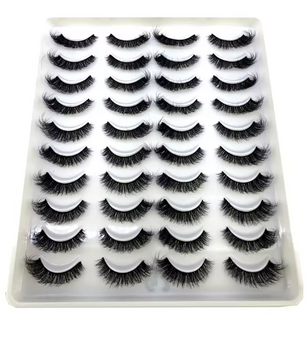 Set van 20 Paar Cat Eye Nepwimpers – 3D Fluffy Volume Wimpers met Natuurlijke Look