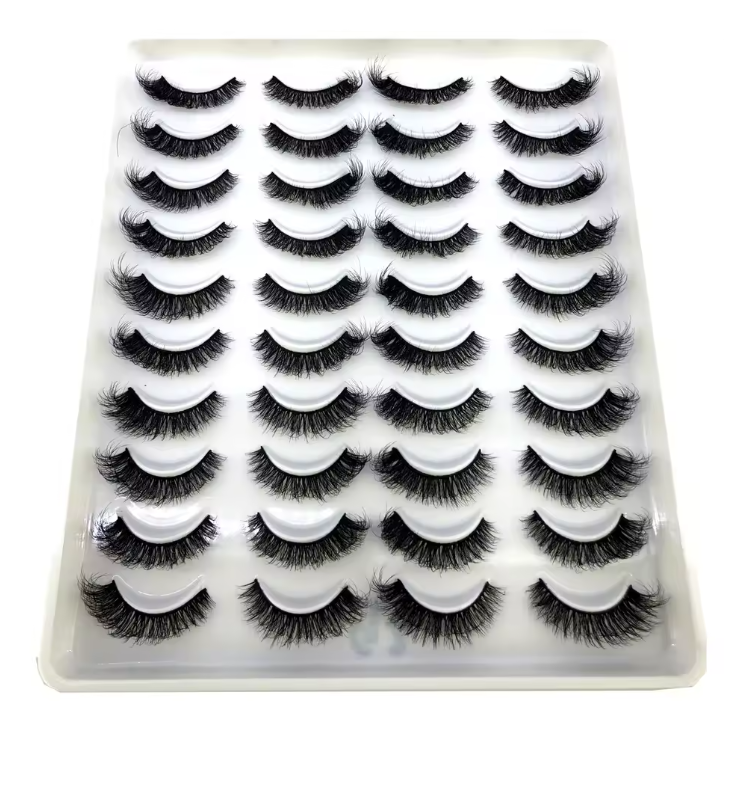 Set van 20 Paar Cat Eye Nepwimpers – 3D Fluffy Volume Wimpers met Natuurlijke Look