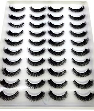 Set van 20 Paar Cat Eye Nepwimpers – 3D Fluffy Volume Wimpers met Natuurlijke Look