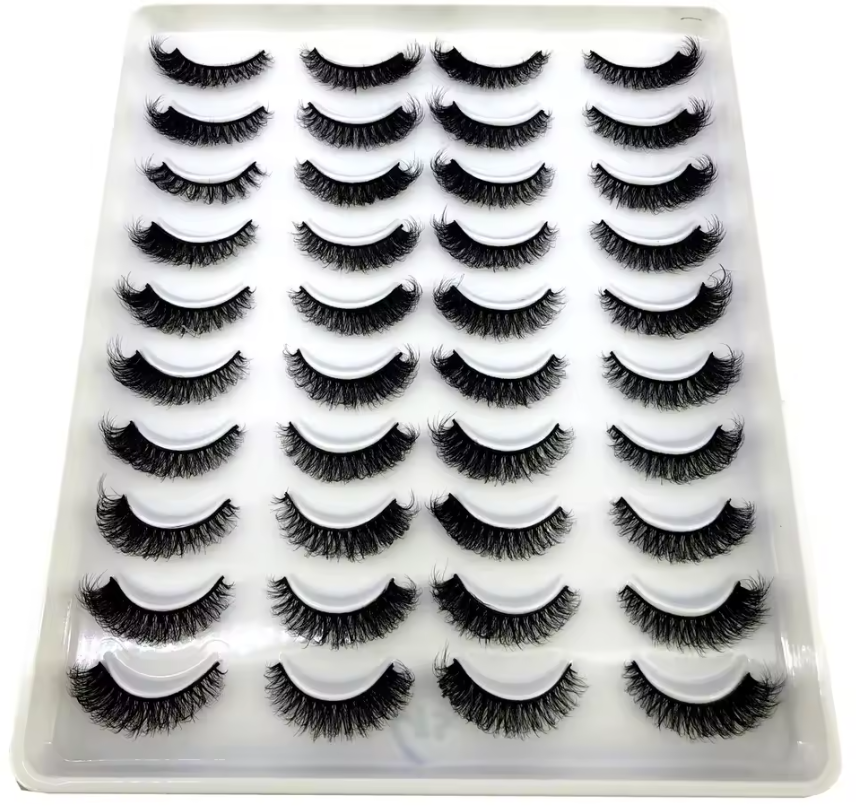 Set van 20 Paar Cat Eye Nepwimpers – 3D Fluffy Volume Wimpers met Natuurlijke Look