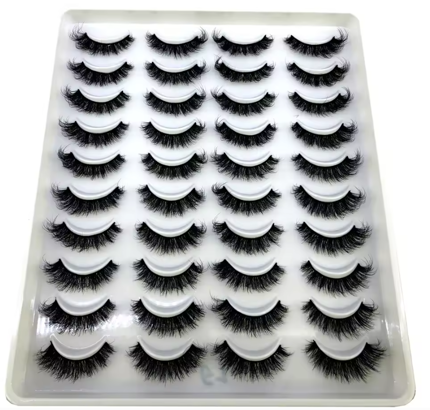 Set van 20 Paar Cat Eye Nepwimpers – 3D Fluffy Volume Wimpers met Natuurlijke Look