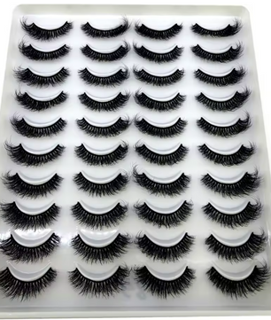 Set van 20 Paar Cat Eye Nepwimpers – 3D Fluffy Volume Wimpers met Natuurlijke Look