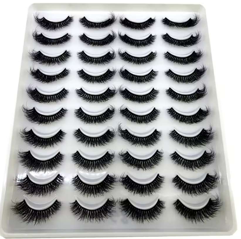 Set van 20 Paar Cat Eye Nepwimpers – 3D Fluffy Volume Wimpers met Natuurlijke Look