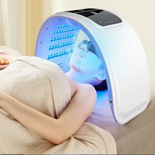 7-Kleuren LED Gezichtsmasker met Spray – PDT Huidverzorging en Skin Rejuvenation Apparaat