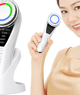 EMS Gezichtsmassager met LED Lichttherapie – Anti-Aging en Huidversteviging Apparaat