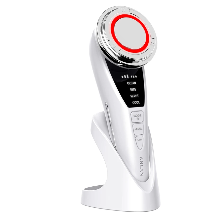EMS Gezichtsmassager met LED Lichttherapie – Anti-Aging en Huidversteviging Apparaat