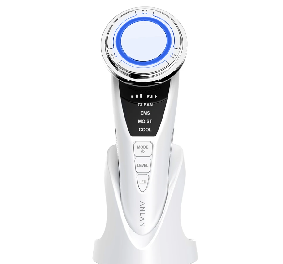 EMS Gezichtsmassager met LED Lichttherapie – Anti-Aging en Huidversteviging Apparaat