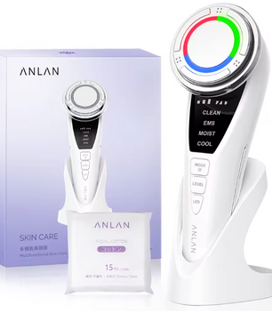 EMS Gezichtsmassager met LED Lichttherapie – Anti-Aging en Huidversteviging Apparaat