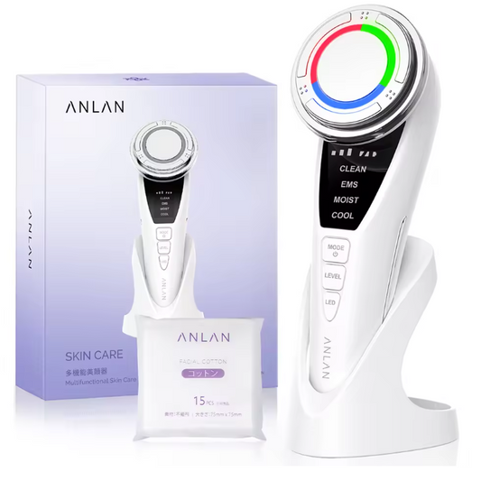 EMS Gezichtsmassager met LED Lichttherapie – Anti-Aging en Huidversteviging Apparaat