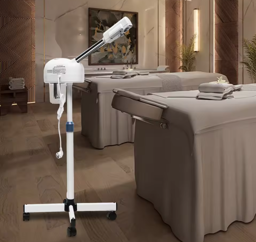 Professionele Ozone Gezichtsstomer met Koud Spray – 800W Facial Steamer voor Salon en Thuisgebruik