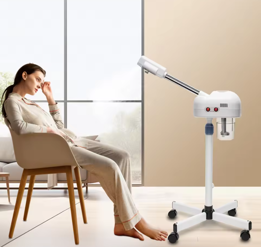 Professionele Ozone Gezichtsstomer met Koud Spray – 800W Facial Steamer voor Salon en Thuisgebruik