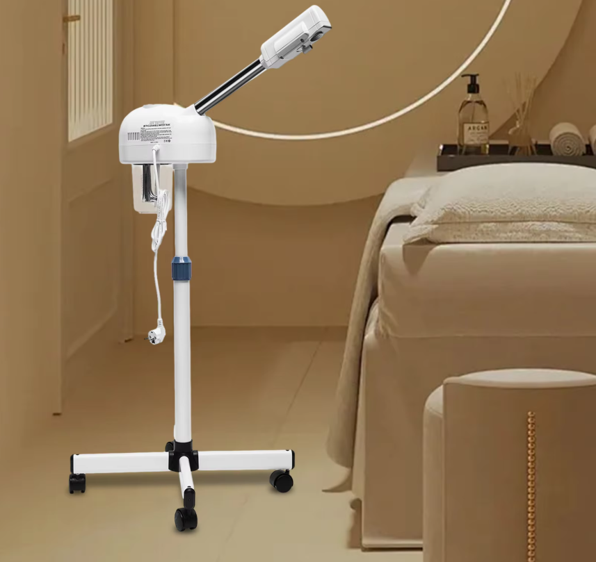 Professionele Ozone Gezichtsstomer met Koud Spray – 800W Facial Steamer voor Salon en Thuisgebruik