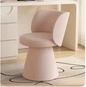 Luxe Kaptafel Kruk met Rugleuning – Fluwelen Make-up Stoel Rond