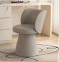 Luxe Kaptafel Kruk met Rugleuning – Fluwelen Make-up Stoel Rond