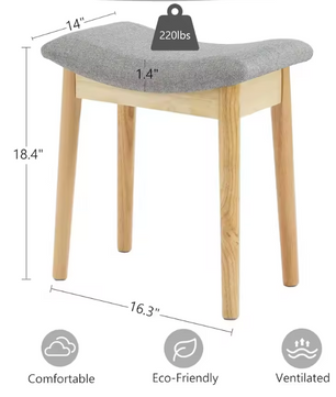 Kaptafel Kruk met Opbergruimte – Fluwelen Make-up Stoel