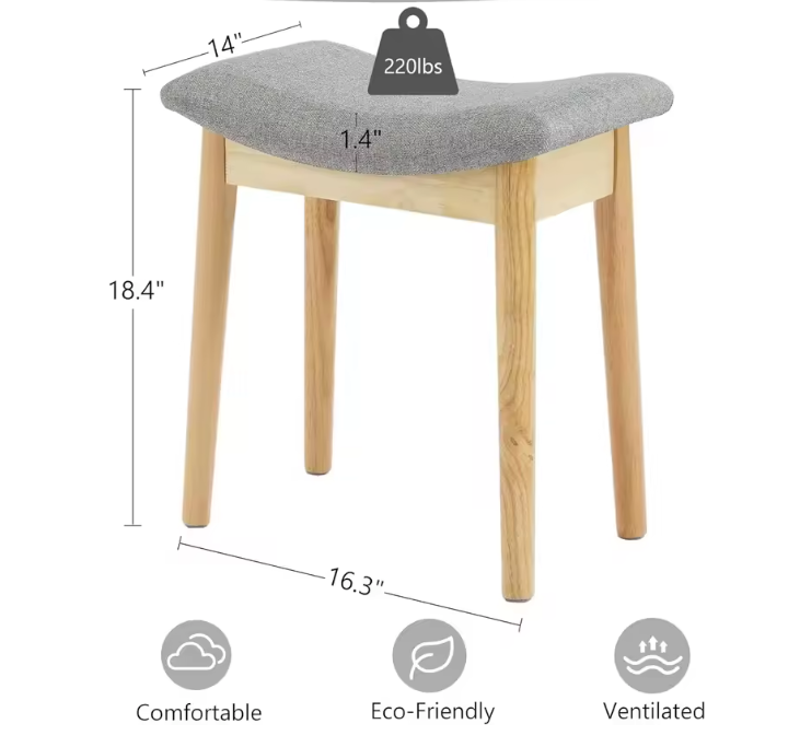 Kaptafel Kruk met Opbergruimte – Fluwelen Make-up Stoel
