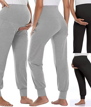 Zwangerschaps Joggingbroek High Waist – Stretch Broek met Zakken