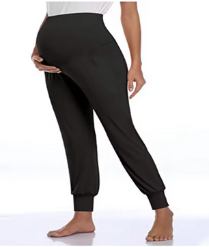 Zwangerschaps Joggingbroek High Waist – Stretch Broek met Zakken
